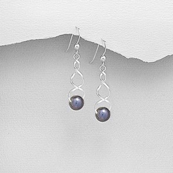 019 🆕 925 Silver Earring Freshwater Pearl - Picture 1 of 1
